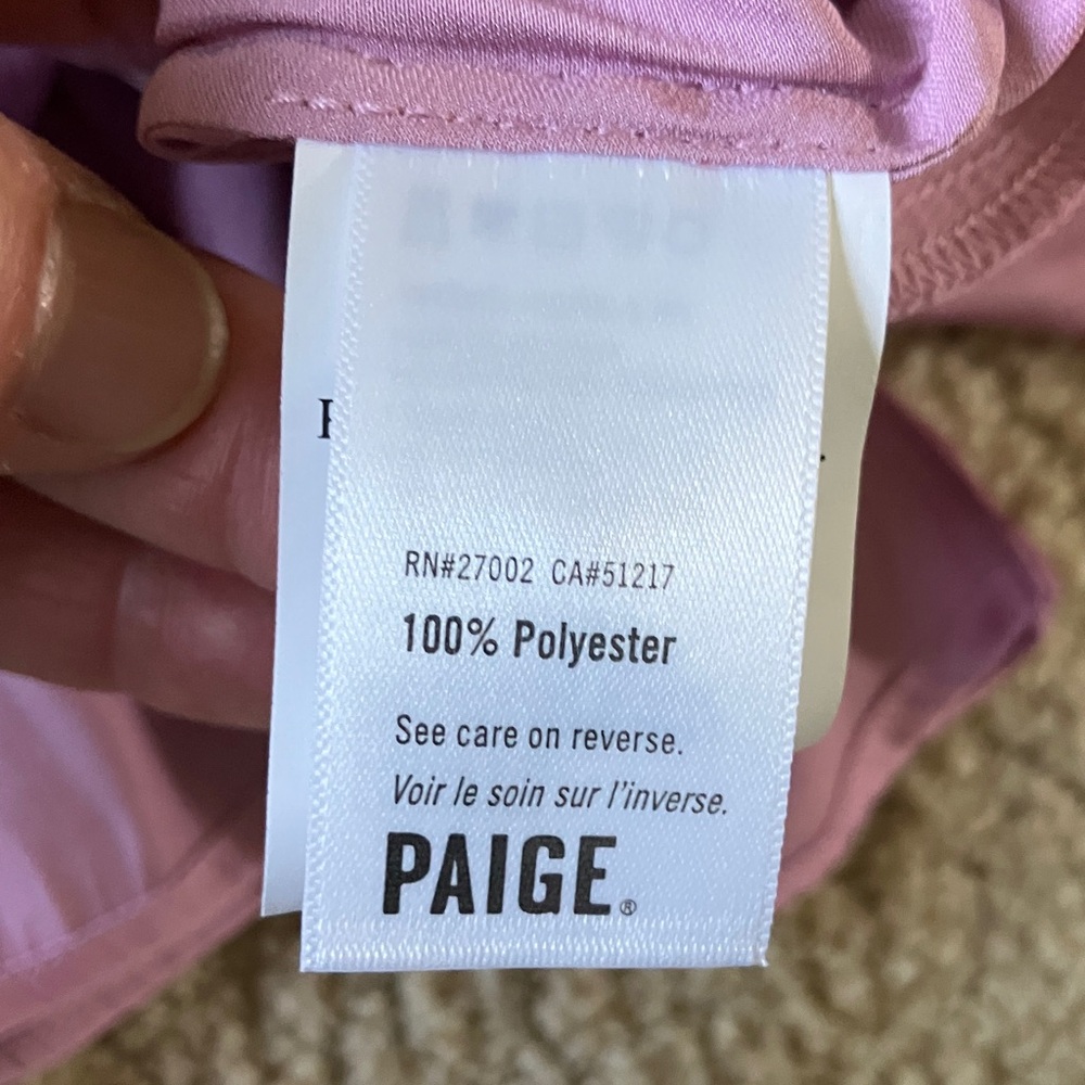 PAIGE Satin Lilac Wrap Peplum Blouse - Picture 6 of 7